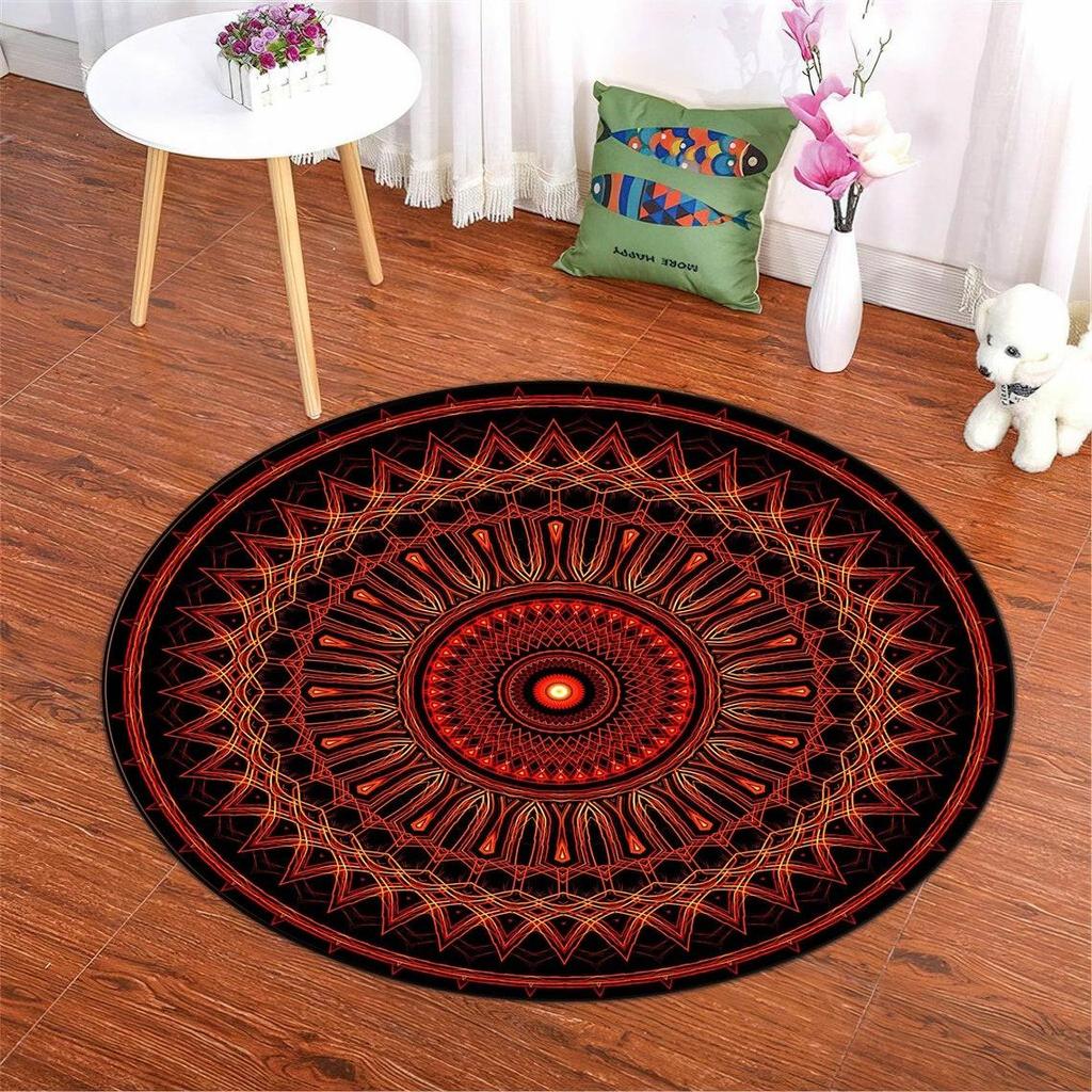 Mandala,Mandala Rug,Mandala Round Rug,Round Rug,Mandala Pattern Round,Popular ,Themed Rug,Living Room,Home Decor,Gift For Her,Non Slip Rug