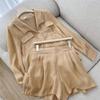 Spring Shirt Two Piece Set For Women Summer Shorts 2 Piece S