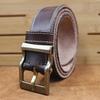 Men's Retro Hand-Stitched Washed Leather Belt - 100% Top Layer Cowhide, Business Casual, Creative Design