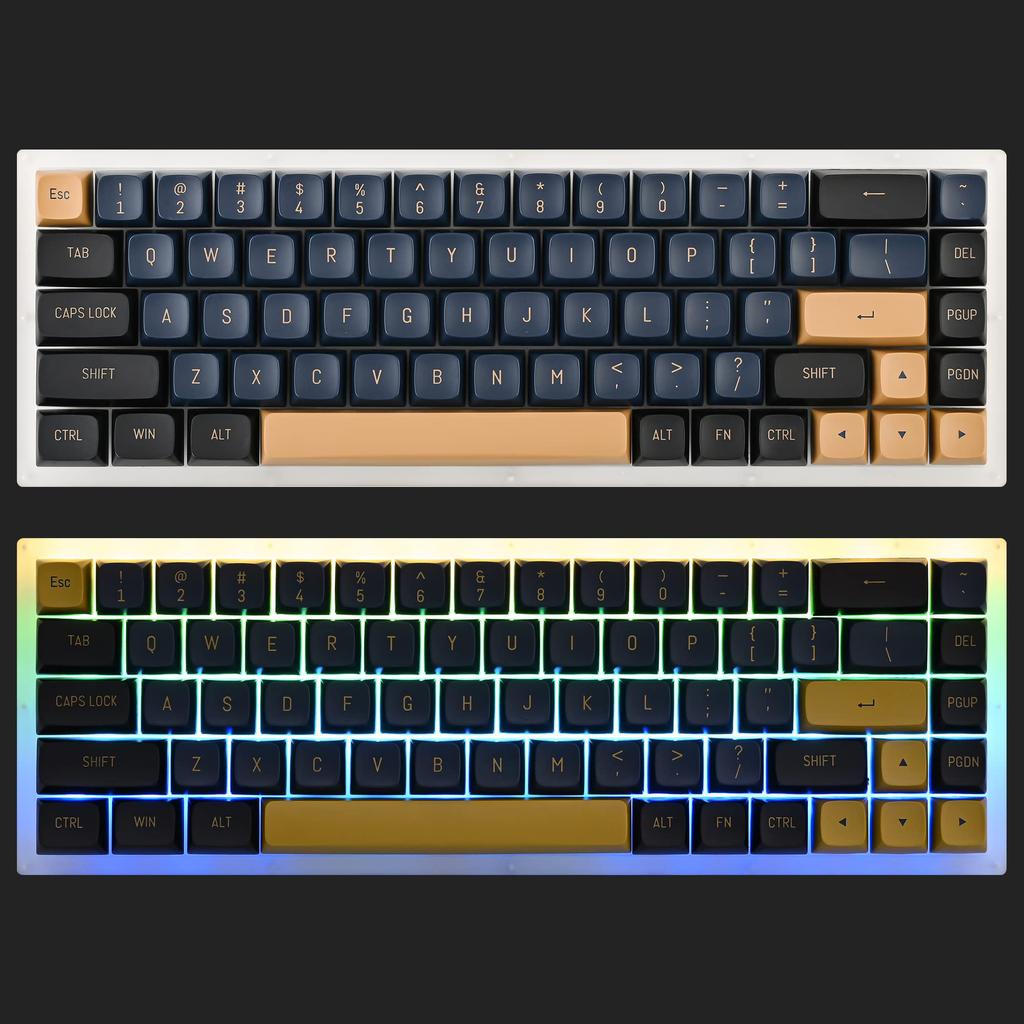 Blue Samurai CSA Custom Keycaps, 152-Key Dual Hair Keycap Set for CherryGateronMX Switches, 60c64cGK61 Gaming Mechanical Keyboards