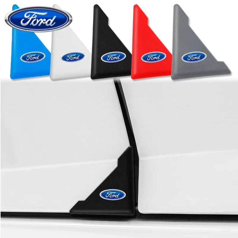 Car Sticker 2026 2025 Hot 2PCS Silicone Car Door Corner Cover Bumper Collision Anti-scratch Protector For Ford Focus Fiesta EcoS