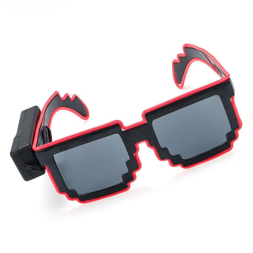 Wireless Mosaic LED Glasses Neon Party Nightclubs Flashing Glasses Neon Rave Shades  for Adult Kids