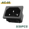 5/20Pcs AC-05 3 Pins AC Power Socket Male Electrical Plug Connector for Computer Mount Outlet