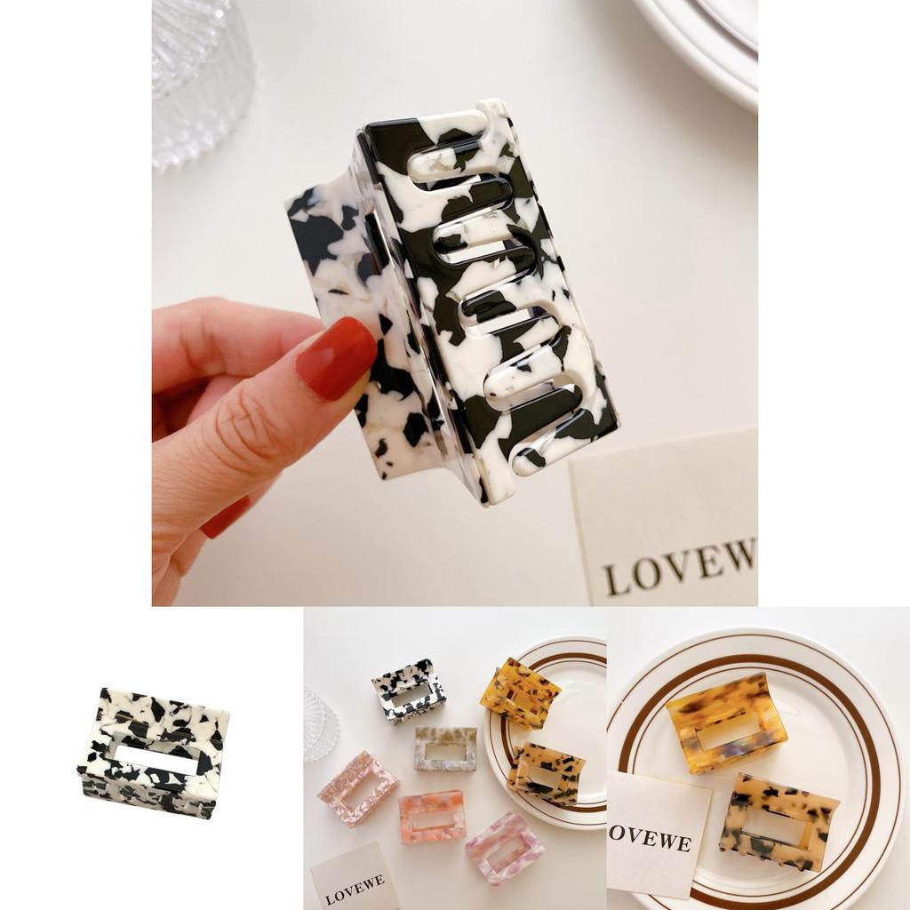 Elegante 6cm Acetat Haarspange Stilvolles Geometrisches Haaraccessoire für Frauen