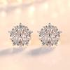 Fashion Pink Zircon Marquise Flower Stud Earrings For Women Unique And Elegant Ear Jewelry Accessories