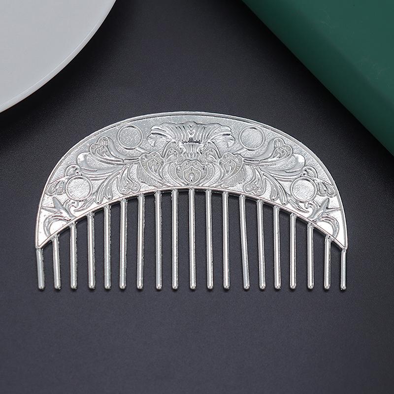 Chinese Hairpin Retro Hair Comb Hanfu Dish Hairpin Hair Ornament Hollow Carved Hair Comb Exquisite Hair Accessories Gifts