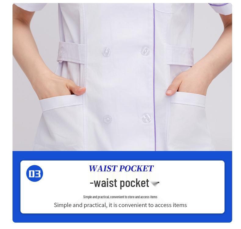 Short Sleeve Nurse & Doctor White Coat Uniform