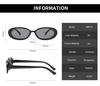 2PCS Plastic Small Frame Oval Classic Decorative Fashion Sunglasses For Outdoor Travel Driving Seaside Holidays
