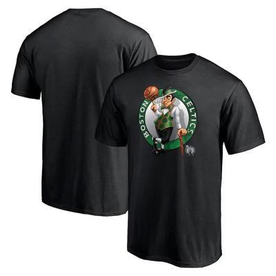 Men's Black Boston Celtics Midnight Mascot T-Shirt Men Women Short Sleeve Cotton Tee Basketball Streetwear Summer Men's Clothing