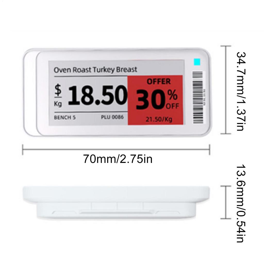 E-Ink-Display Magnetische Elektrische Intelligente Steuerung Beschilderungen Elektronische Regaletiketten Etikettenhalter Für Büros Restaurant Innen Außen