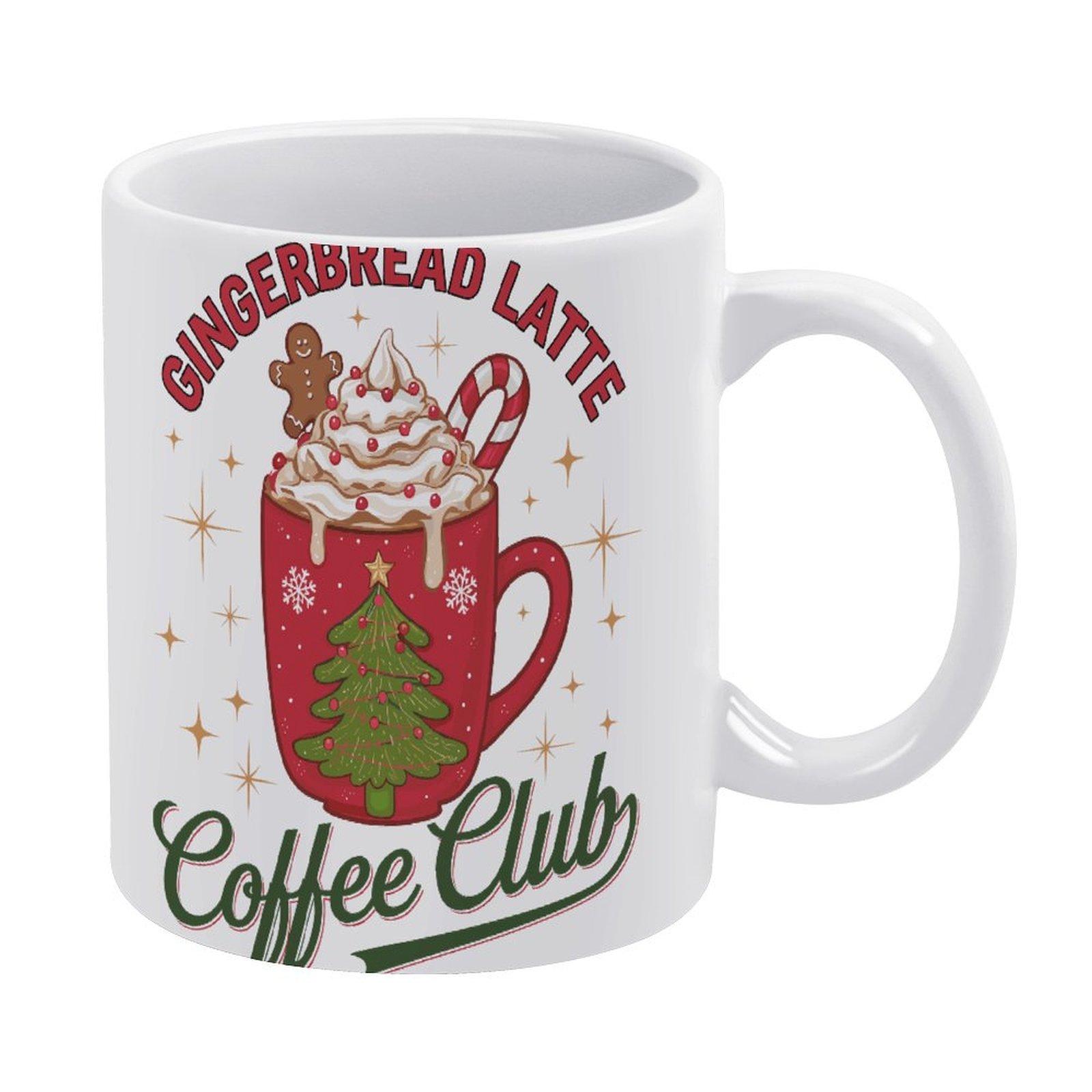 

1pc 11oz blank ceramic mug, double-sided printed tea coffee cup for office or home, glossy surface, easy grip, simple aesthetic daily use белый