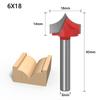 Utensili CNC con gambo da 1pc 6mm utensili da taglio shaker con punta tonda in metallo duro solido per la lavorazione del legno