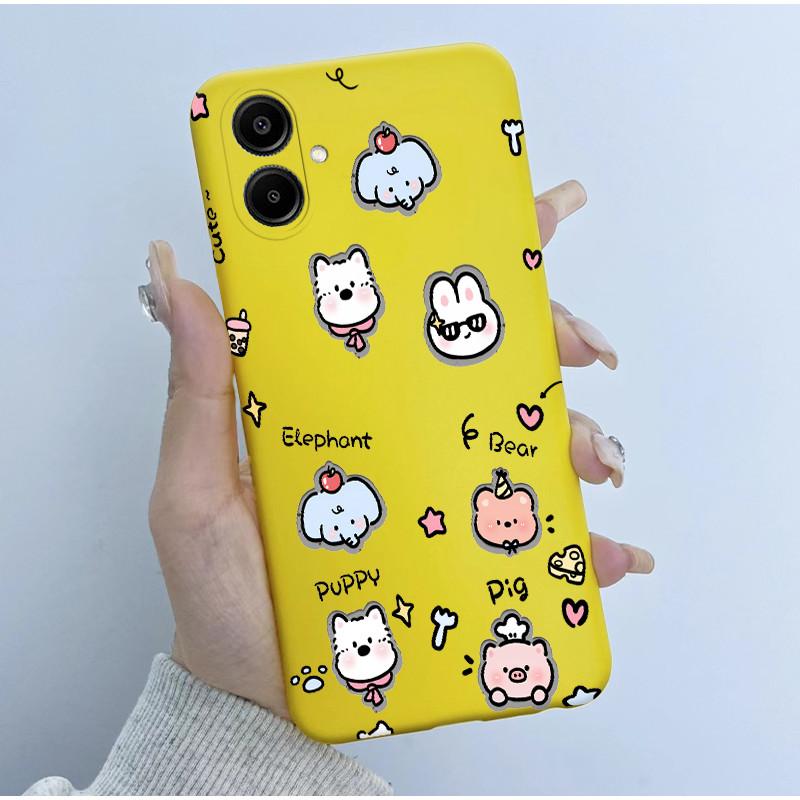 For Samsung Galaxy A06 Casing A065 SM-A065F A06 4G GalaxyA06 Cover Cute Astronaut Panda Flowers Pattern Candy Soft Silicone Case