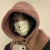 Korea Winter Hats and Scarf Set with Botton Scarf Balaclava Hat Warm Neck Set Women Knitted Wool Pullover Hat Gothic Y2k