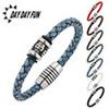 Dual-Strand Black Titanium Steel Clasp Bracelet with Graded Magnetic Buckle - Japanese & Korean Style, Unisex, Laser Engraved.