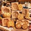 3D vyřezávaná dřevěná forma na sušenky Halloweenská dýně Duch Perníkový razítko Pečicí formy Pečení
