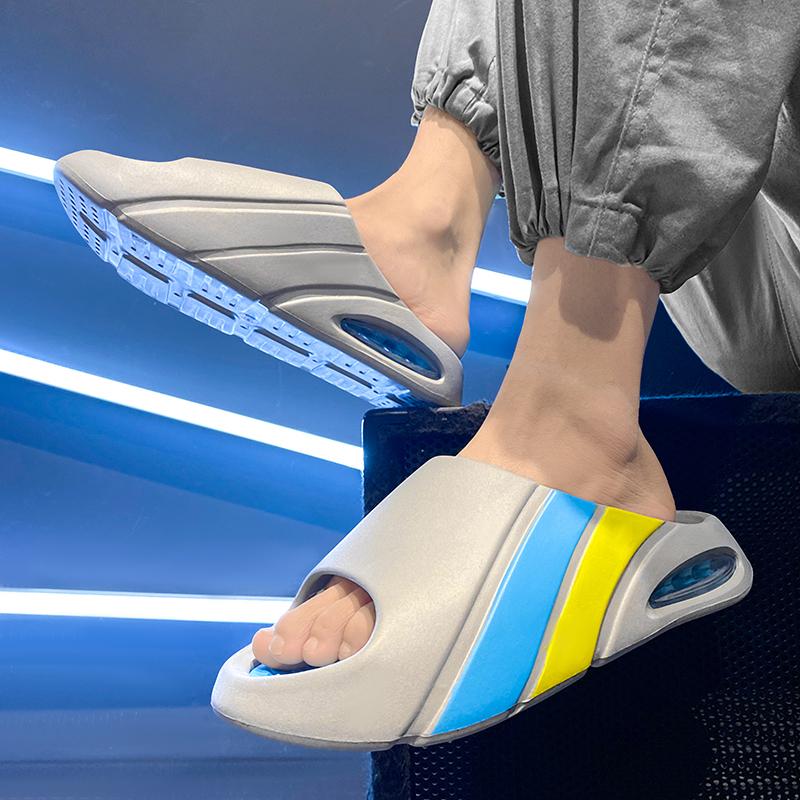 High Quality Platform Slides For Men Fashion Casual White Air Slippers Men Summer Soft Comfortable Outdoor Beach Men's Slippers