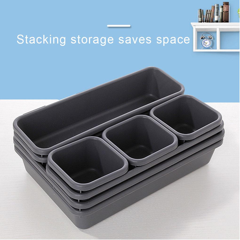 8Pcs Drawer Separate Organizer Free Combination Desk Drawer Storage Box