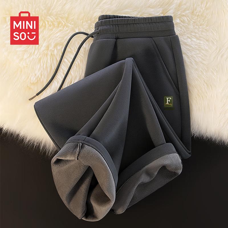 

MINISO Мужские флисовые спортивные штаны прямого кроя 2XL