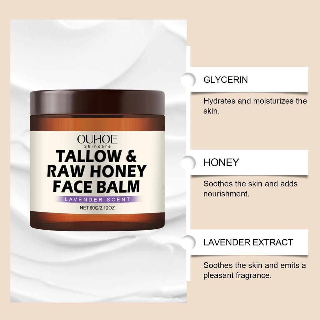 Butter honey face cream Brightening Face Cream 60g Non-Greasy Natural Organic Balm for Brightening Dry Skin Body Women