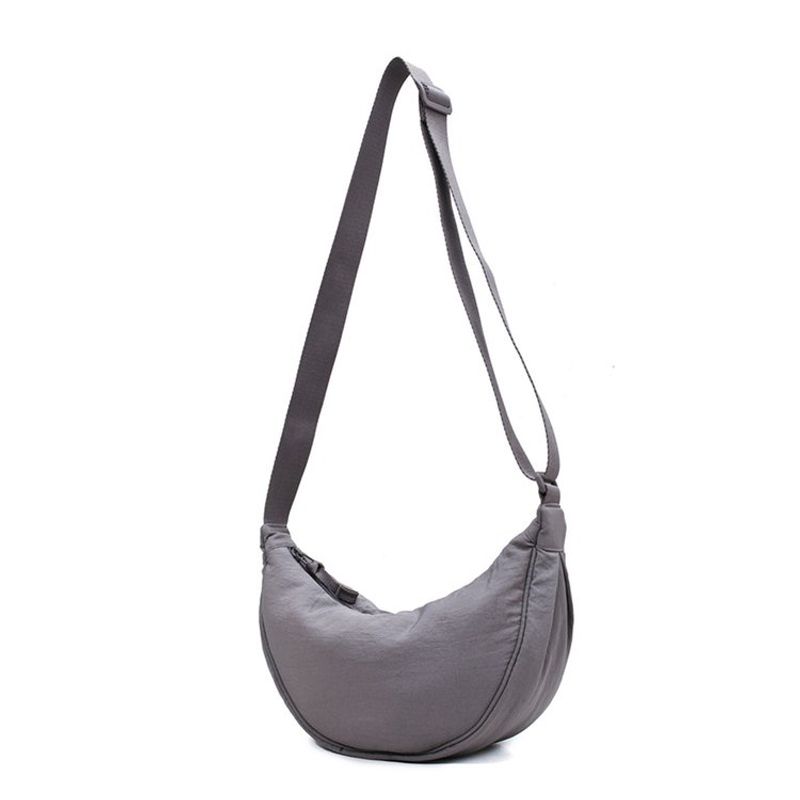 

Crescent Niche Style Wide Shoulder Strap Casual Crossbody Bag Day Gray