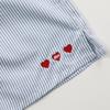High Waist Embroidered Striped Loose Casual Shorts Women's 100% Cotton Fashion Korean Style Straight Leg Pants Single Wear Summer Shorts