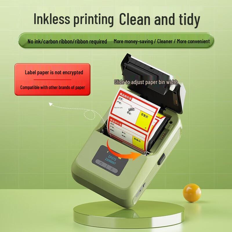 Портативный термопринтер этикеток DeTong DP27S