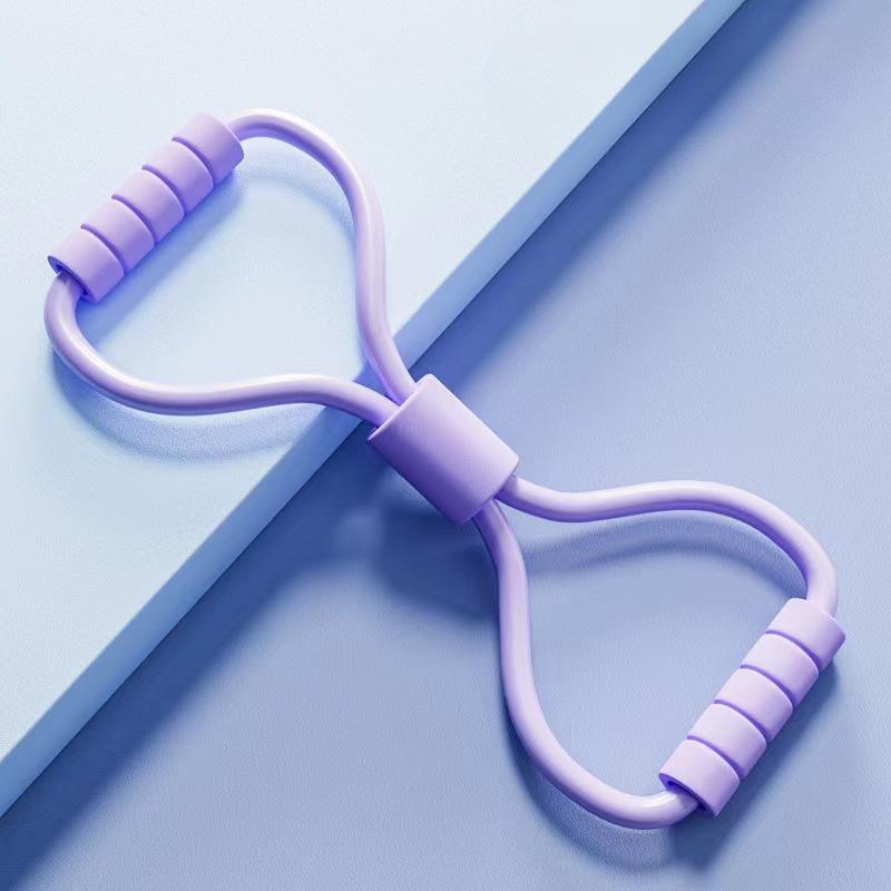 8-shaped Stretcher for Women with Open Shoulder and Back Tension Rope, Elastic Band, Household Fitness Yoga Equipment, 8-shaped Back Training Tool