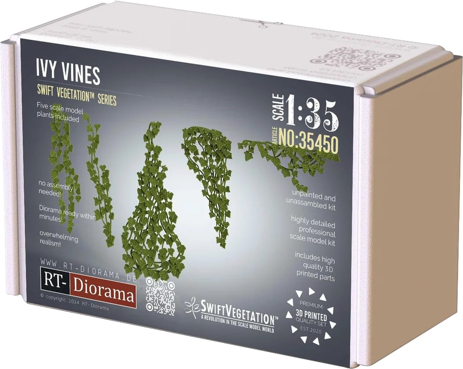 

RT Diorama Ivy Vines Diorama Scenery Model Kit RTD35450 1/35 (5 pieces) (Scenery)