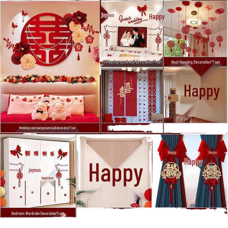 Wedding Decoration Set for Groom's Room & Bride's Bedroom