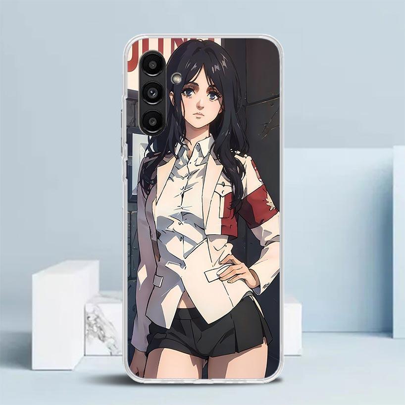 A-Angriff auf die Titanen Annie Mikasa Hülle für Samsung Galaxy A17 A37 A57 A16 A26 A36 A56 A15 A14 A55 Handyhülle A13 A53 A25 A35 A24