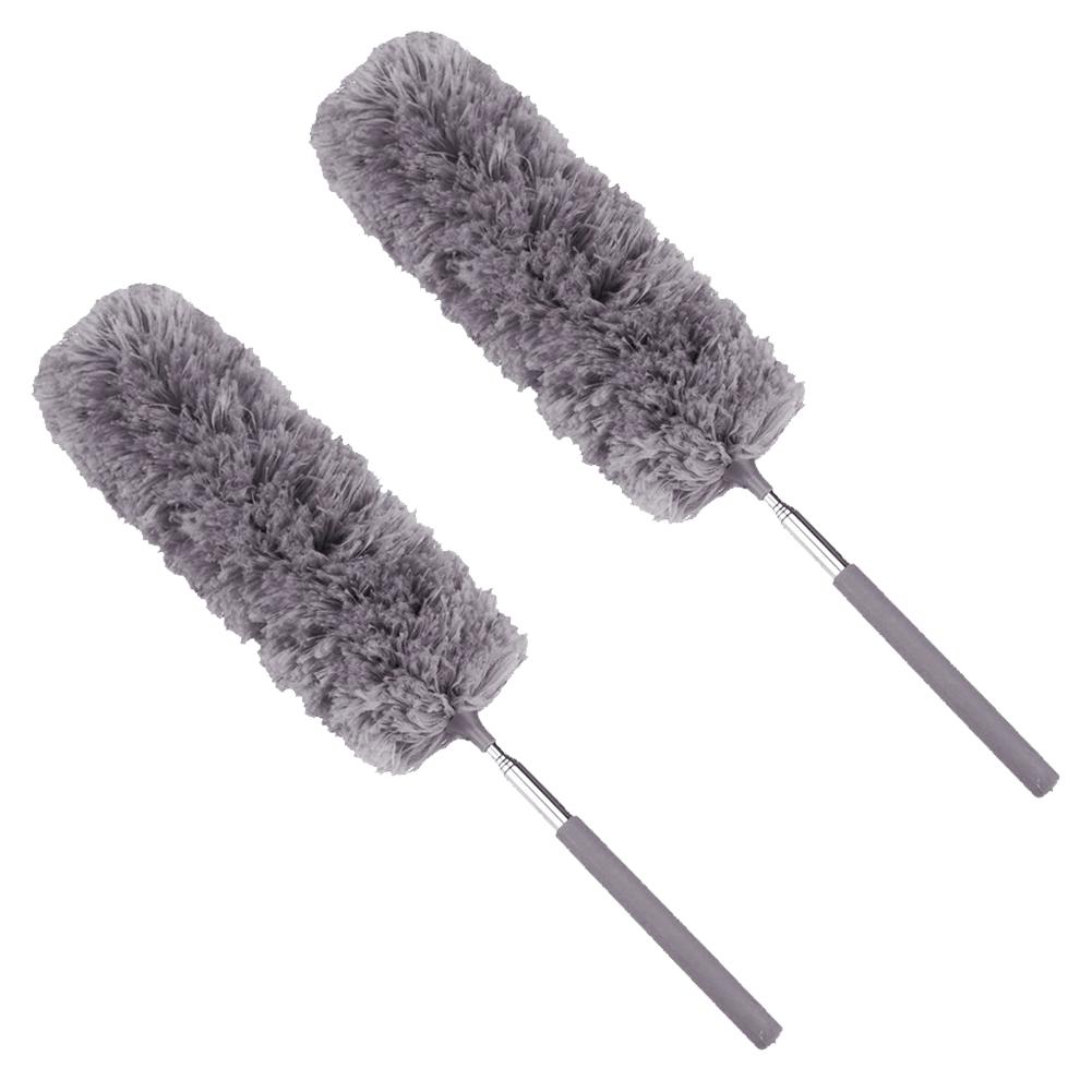Retractable Duster Stainless Adjustable Stretch Extend Microfiber Feather Dust Cleaner Long Handle Dusting Brush Cleaning Tools