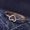 Minimalist Hollow Heart Ring, Copper Ring