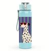 1PC Spotted Dalmatian Bust 750ml Color Plastic Sports Water Bottle Leakproof Flip Straw Lid For Sports Office Home Use