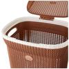 Knit Laundry Basket - Big - 55 Litres - 44 Cm X 35 Cm X 61 Cm | Royal Light Brown - Polypropylene