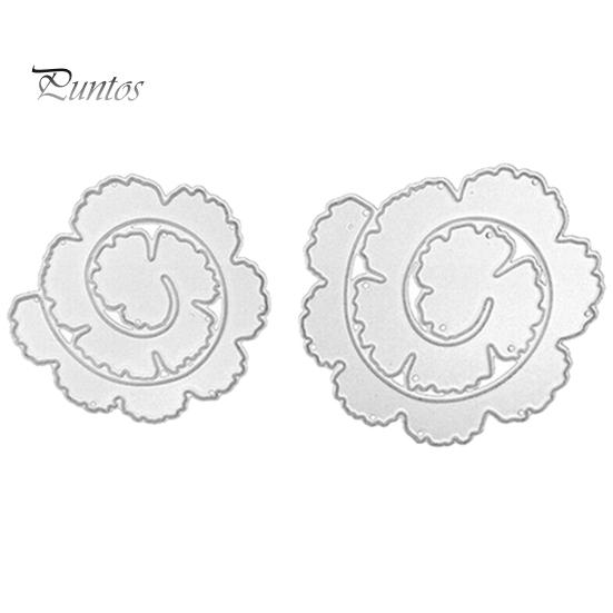 

2 шт./компл. трафаретная форма DIY принадлежности для скрабукинга углеродистая сталь спираль украшения цветок металлический штамп для резки для дома серебряный