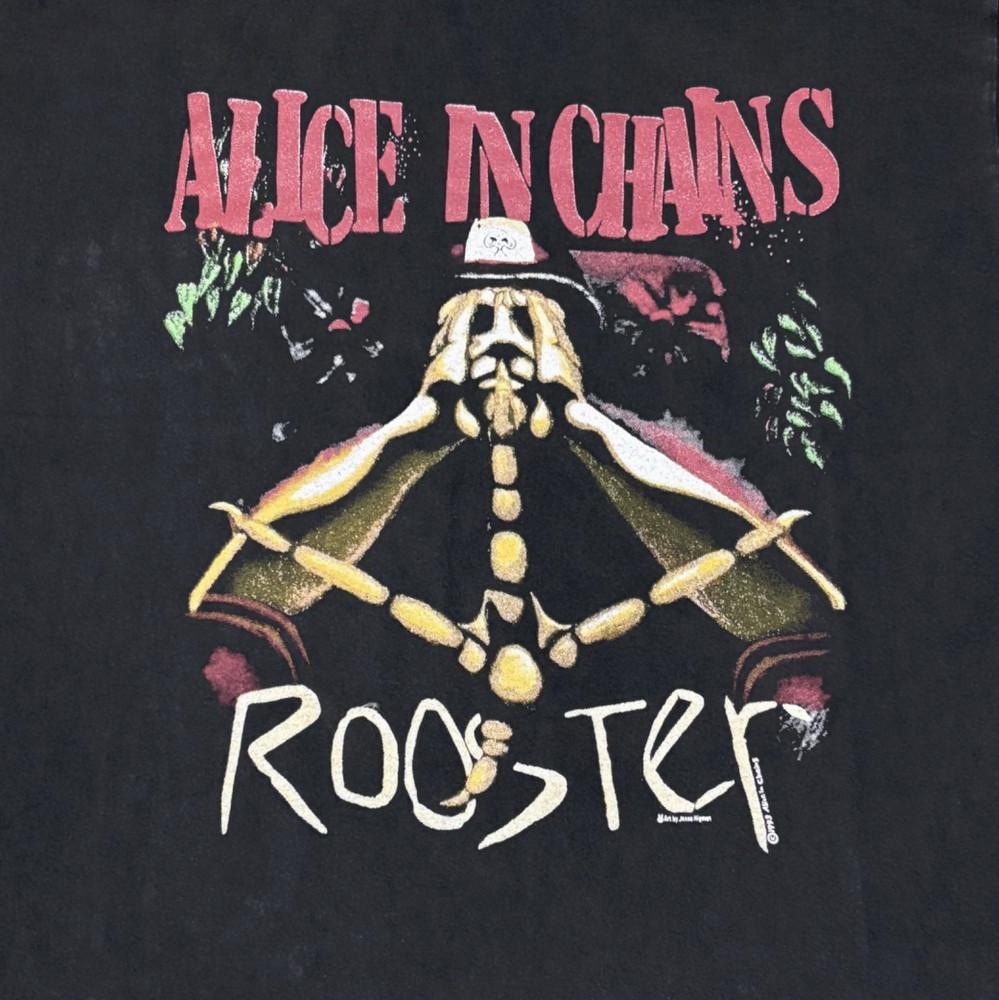 1993 Vintage Alice In Chains Rooster Size L Rare Single Stitch T-Shirt REPRINT