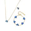 Stainless Steel Four Leaf Clover Necklace Set With Earrings Bracelet Hypoallergenic Titanium Jewelry Women