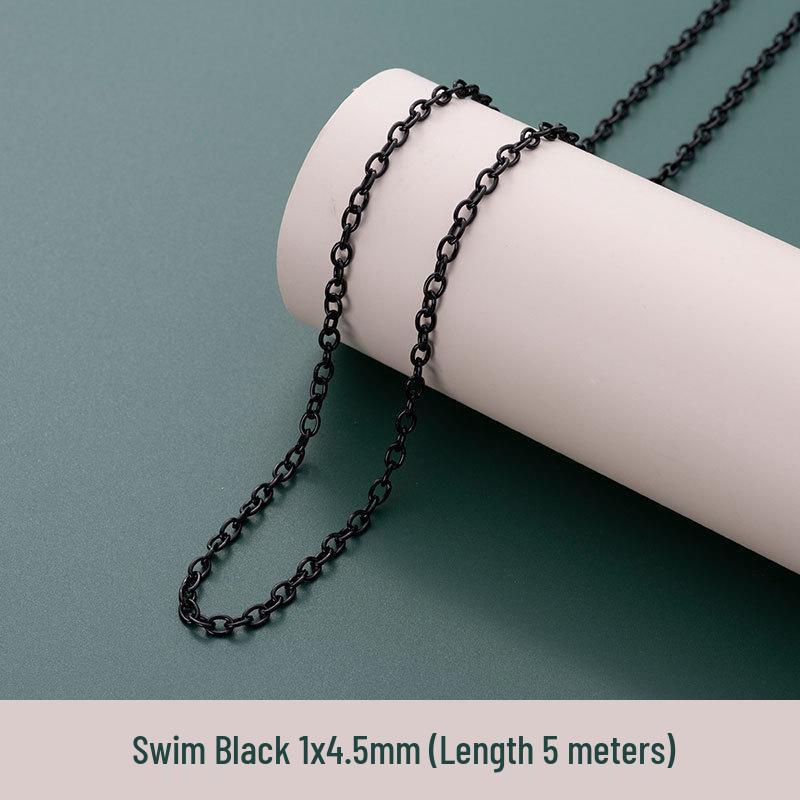 5m Σταυρωτή Σιδερένια Αλυσίδα - Επίπεδη Αλυσίδα O-κρίκων Κολιέ & Τσάντας DIY Αξεσουάρ Κοσμημάτων