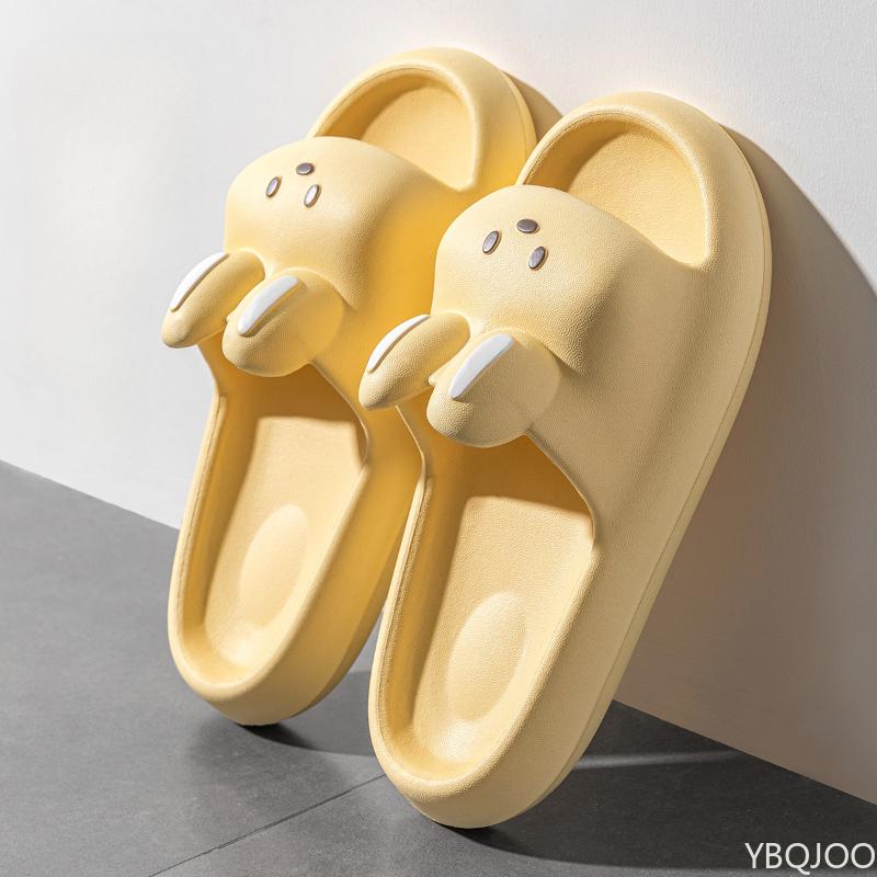 

Модные летние женские тапочки для дома, нескользящие, удобные тапочки с мягкой подошвой для ванной, пара, уличная пляжная обувь 44-45 жёлтый