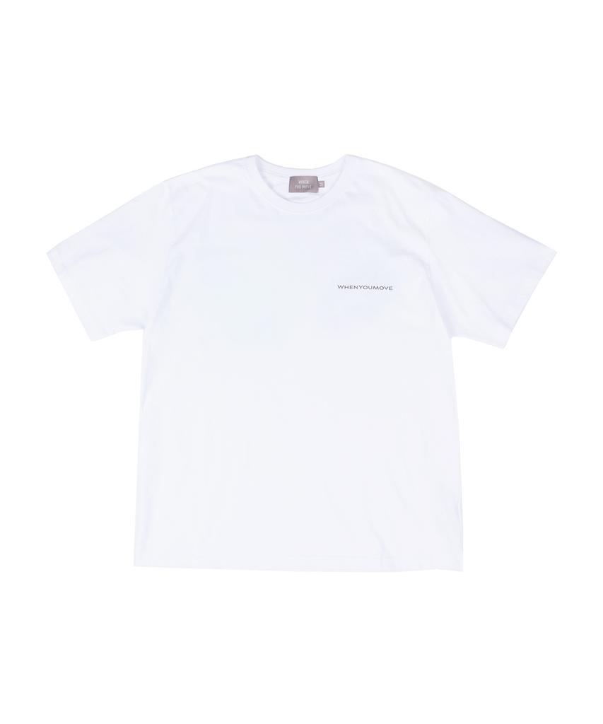 WHEN YOU MOVE Wing Graphic Logo Short Sleeve T-Shirt White