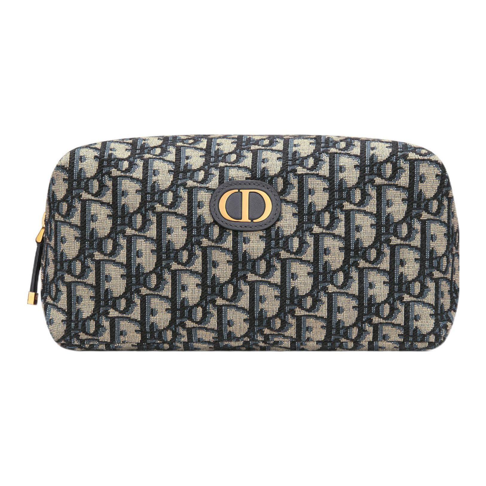 

Dior 30 Montaigne CD Logo Zipper Clutch Oblique Jacquard Fabric Women Clutch Blue S2145UTZQ-M928 Basic Set (Bag+Dust Bag)