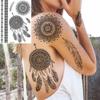 Cross Henna Art Temporary Tattoo Sticker for Arm and Neck