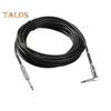 Talos 6.35 Electric Guitar Cable Straight To Right Angle Noiseless Audio Cable for Bass Guitar