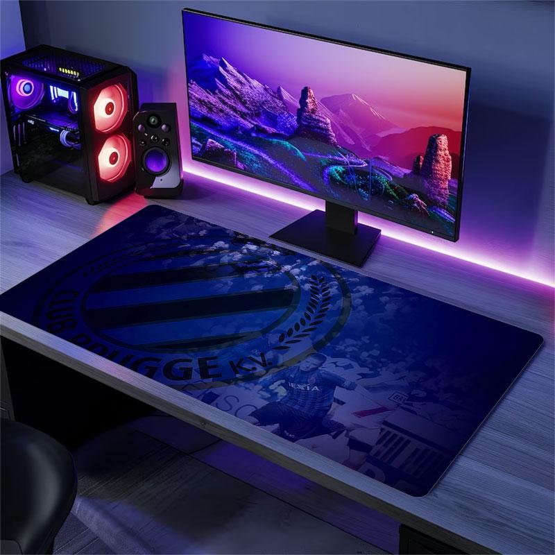 Club Brugge Mouse Pad, Large Gaming Desk Mat, Non-slip XXL Mousepad for Laptop & Tablet, Mini PC Playmat with Stitched Edges