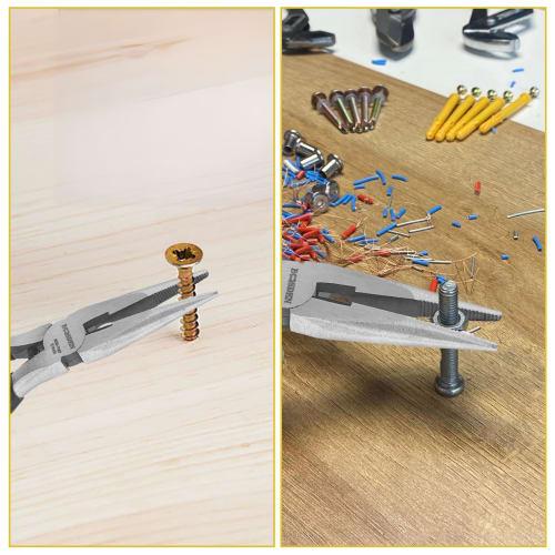 BOOSDEN Needle Nose Pliers, Fine Pointed Pliers, Accessory Pliers, Lightweight and Compact, Craft Tools for Precision Work and Jewelry Making, 10-Piec