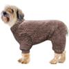 Idepet Velvet Dog Pajamas, Turtleneck Dog Sweater Fuzzy Plush Onesie Soft Cat Apparel Pet Clothes Winter Outfit Doggy Pjs Puppy Jumpsuit for Small