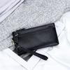 Ladies Wristlet Purse Soft Long Clutch Wallet Top Grain Leather Wallet Multi-Compartment Large Capacity Wallet For Dating Daily