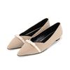 Leather Stiletto Two Tone Ribbon Flat Bbh502be