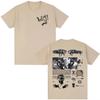 Anime Jojo Bizarre Adventure T-Shirt Killer Queen Grafik T-Shirts Herren Damen Lässig Baumwolle Kurzarm Übergroß Herren T-Shirts
